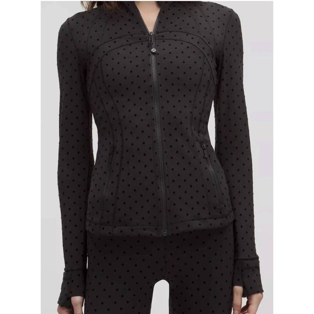 Lululemon Flocked Define Nulu Polka Dot Jacket Size 8- Rare - Picture 4 of 4